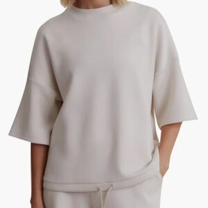 Varley NWT Alden Short Sleeve Sweat Birch Size S